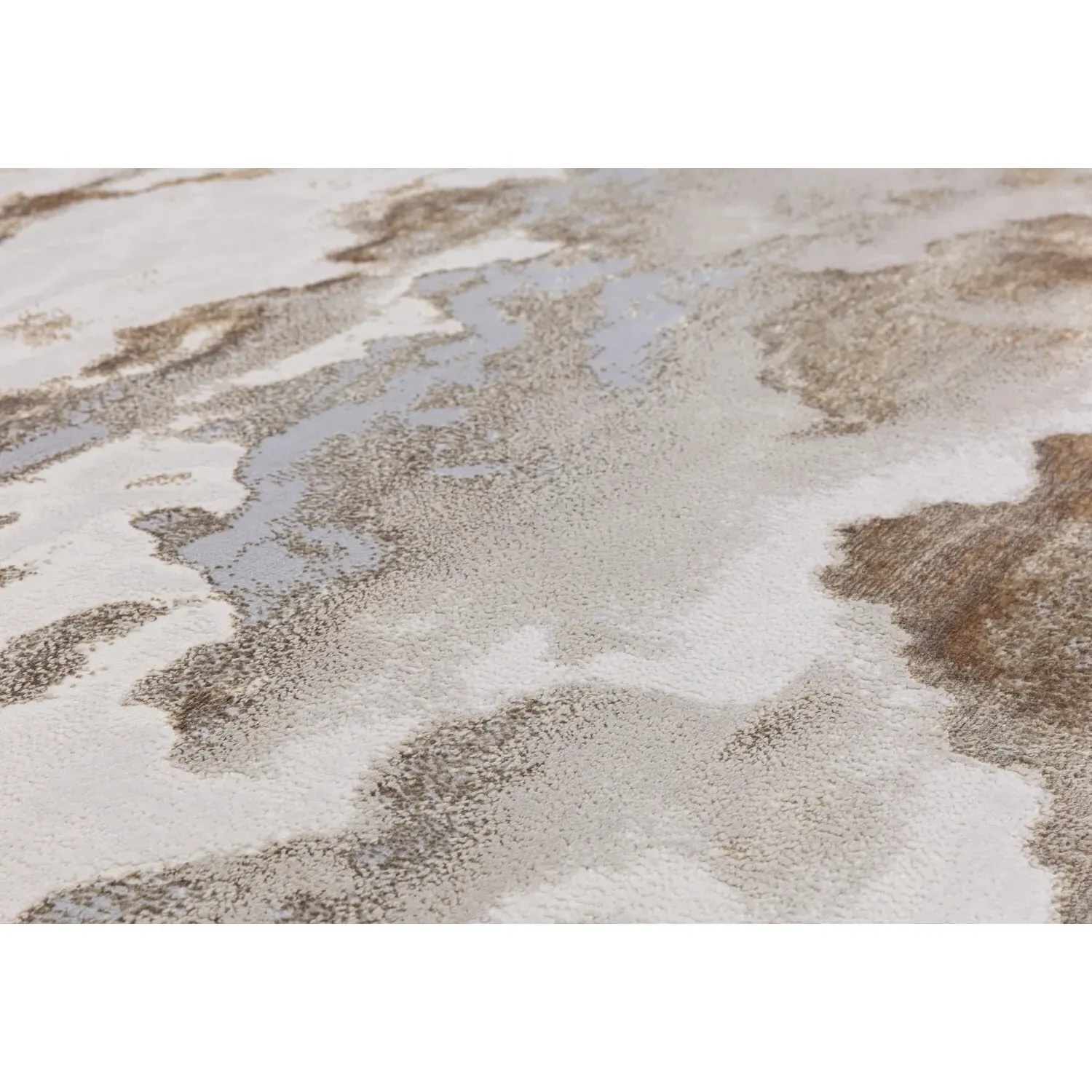 Oscar Gold Mist Polyester Rug - Gold