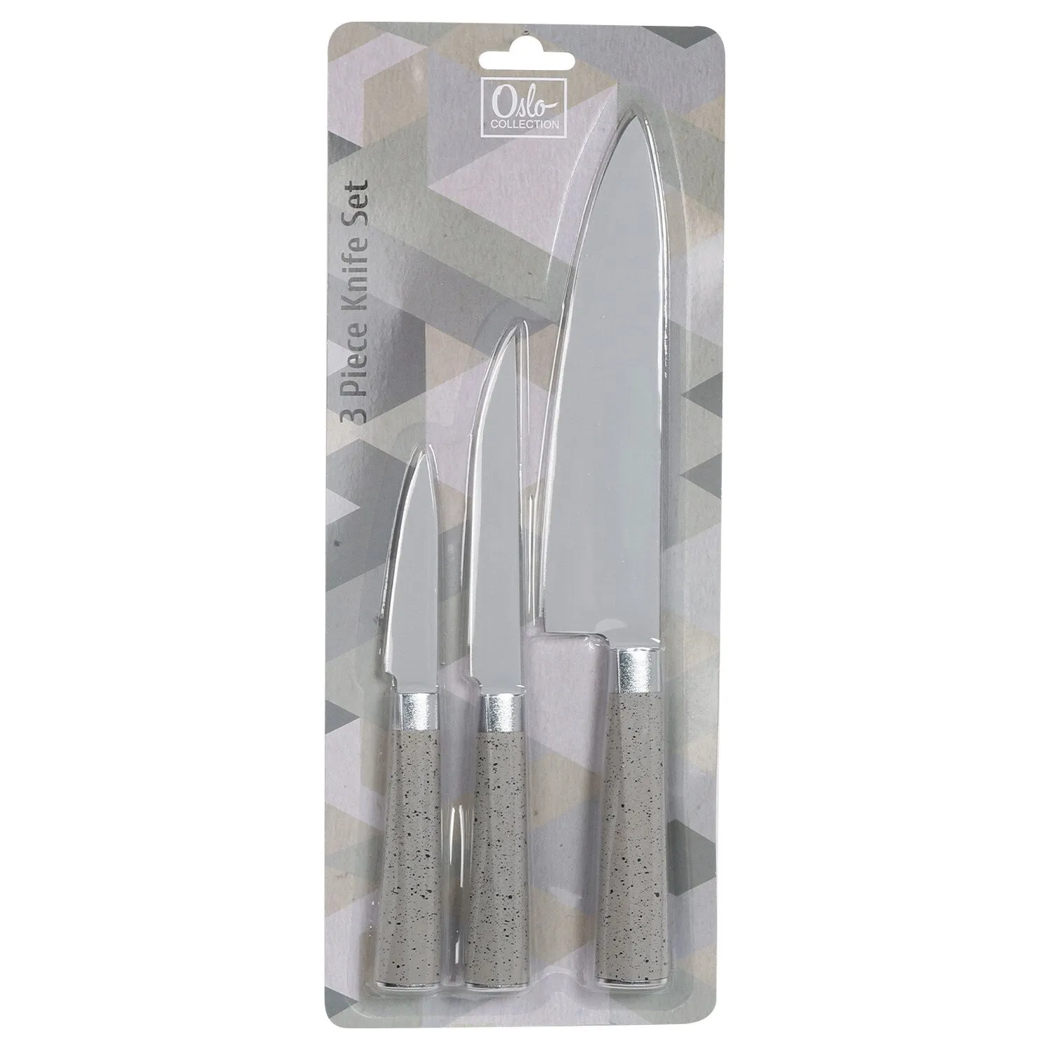 Oslo 3-Piece Knife Set - Grey