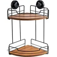 Oslo Bamboo 2 Tier Corner Rack - Black