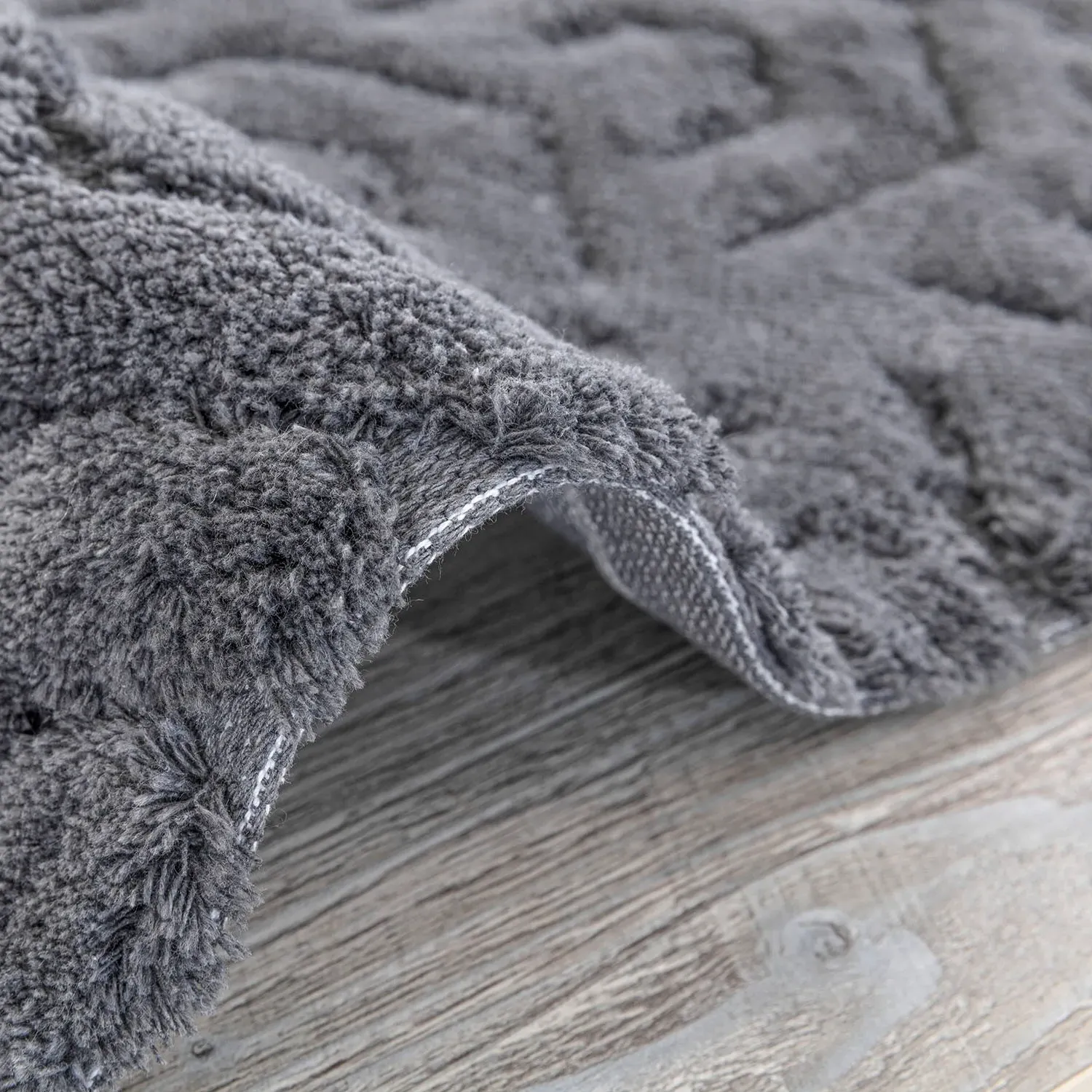 Oslo Bath Mat - Dark Grey, Cotton