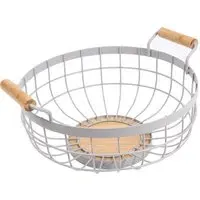 Oslo Fruit Bowl - Grey, Bamboo