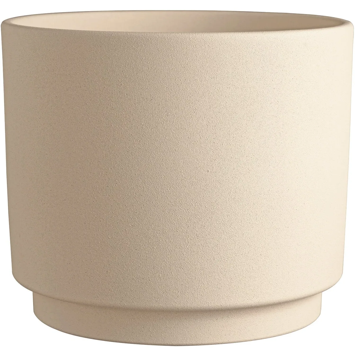 Oslo Stone 16cm Cover Pot - Beige image