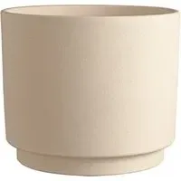 Oslo Stone 19cm Cover Pot - Beige