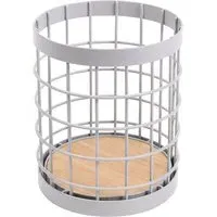 Oslo Utensil Holder - Grey, Bamboo