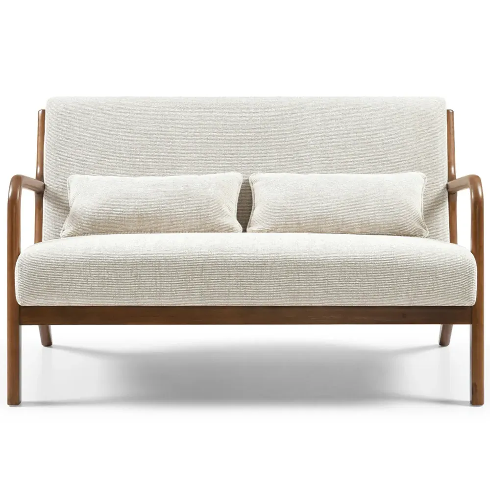 Otis 2-Seater Woven Chenille Sofa - Brown