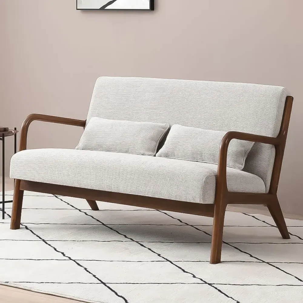 Otis 2-Seater Woven Chenille Sofa - Brown image
