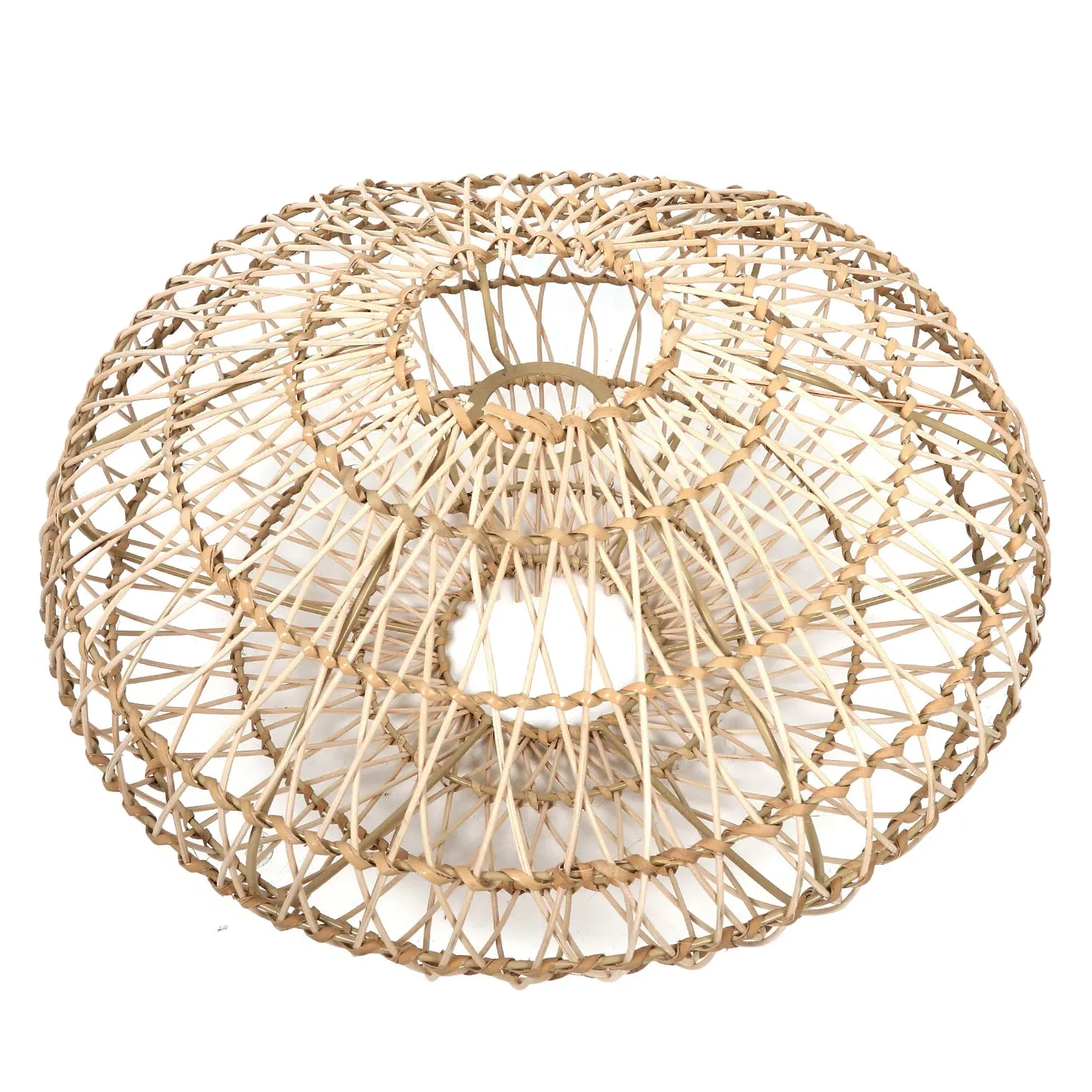 Oval Lamp Shade - Brown, Rattan