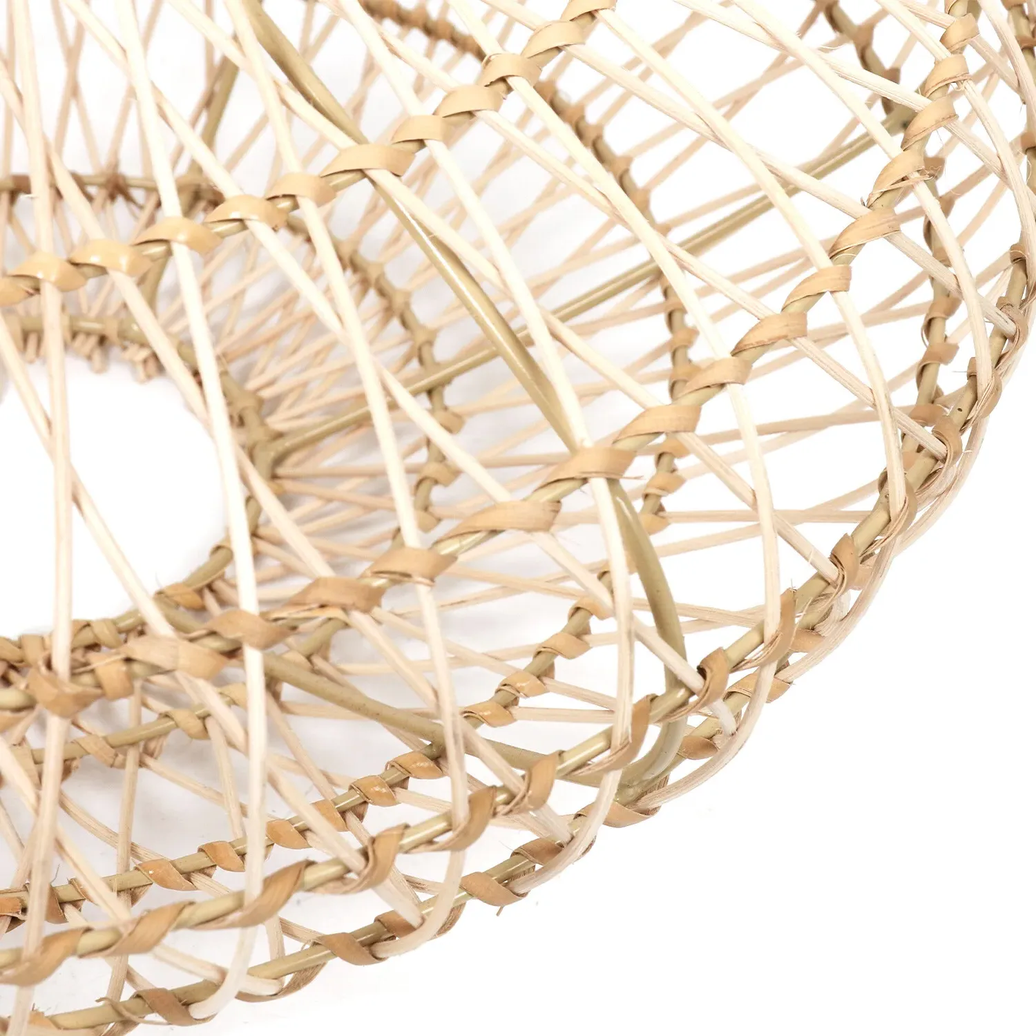 Oval Lamp Shade - Brown, Rattan