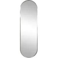 Oval Wall Mirror - Silver, Metal