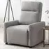 Owen Recliner Chair - Grey, Herringbone Fabric