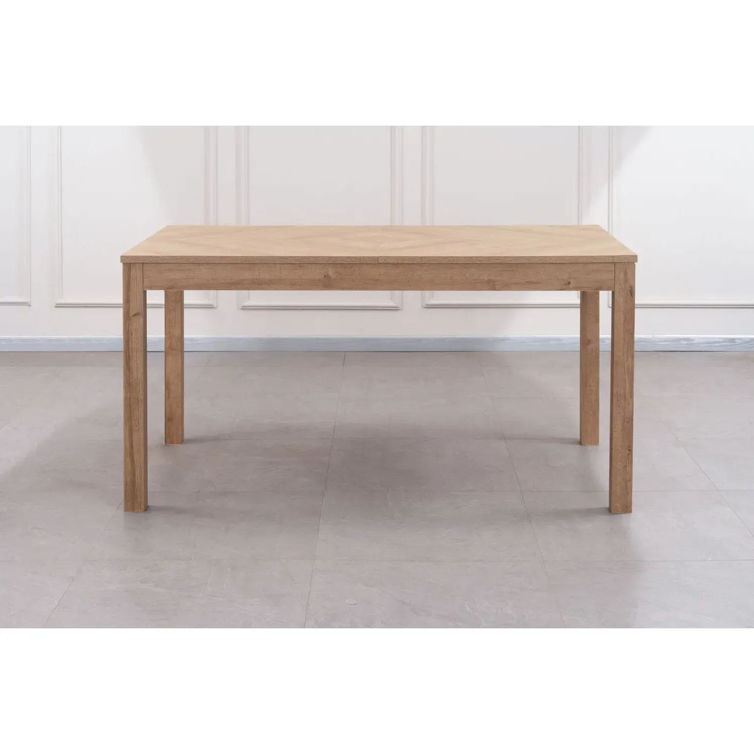 Oxford Parquet 6 Seater Extending Dining Table - Oak