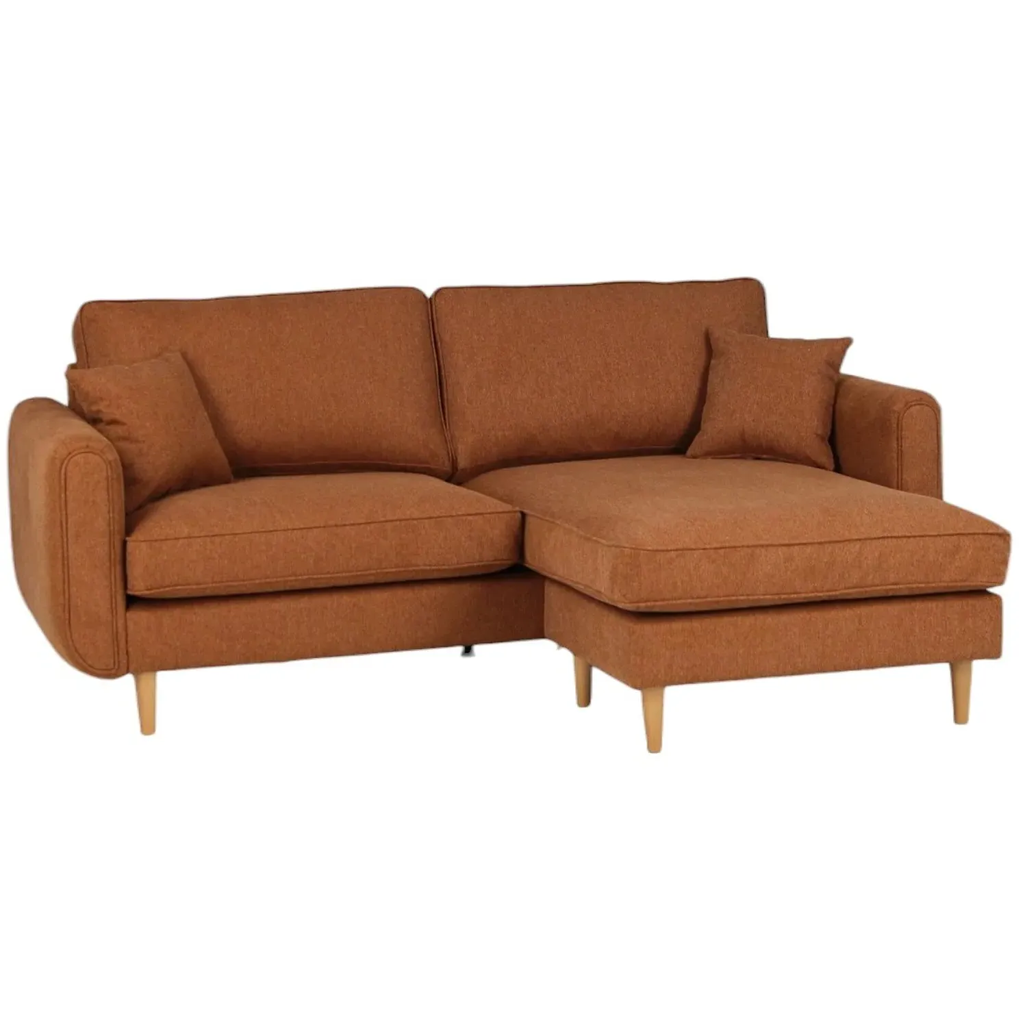 Oxford Reversible Chaise Sofa - Brown