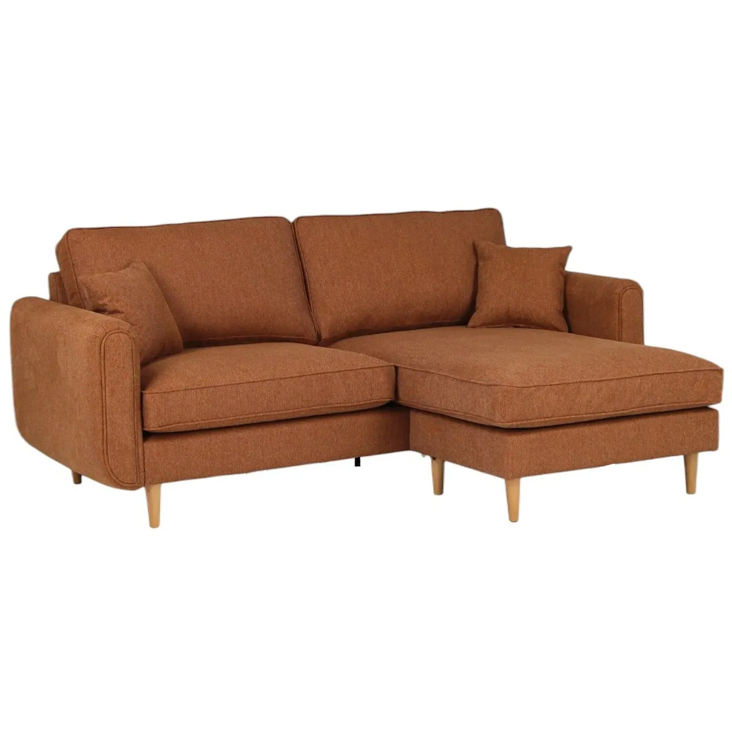 Oxford Reversible Chaise Sofa - Brown