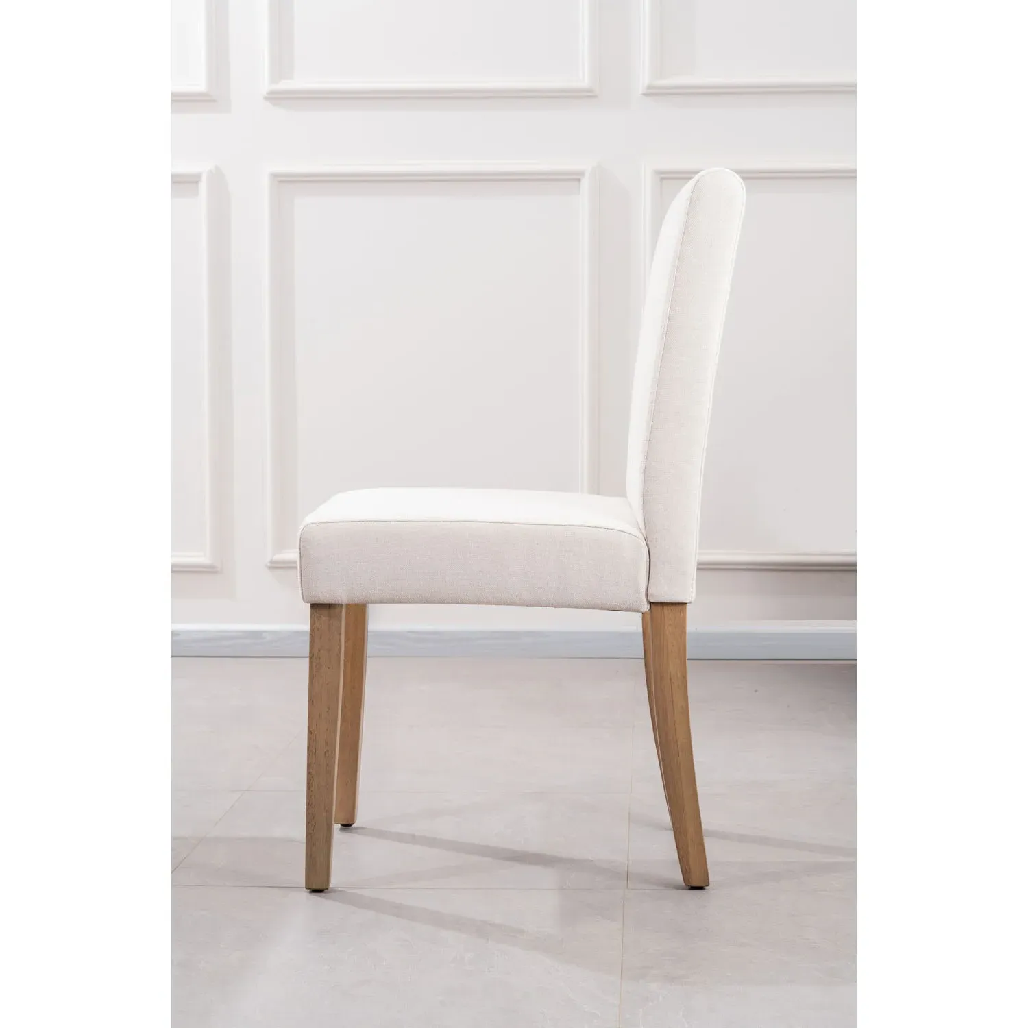 Oxford Set of 2 Dining Chairs - Cream, Linen