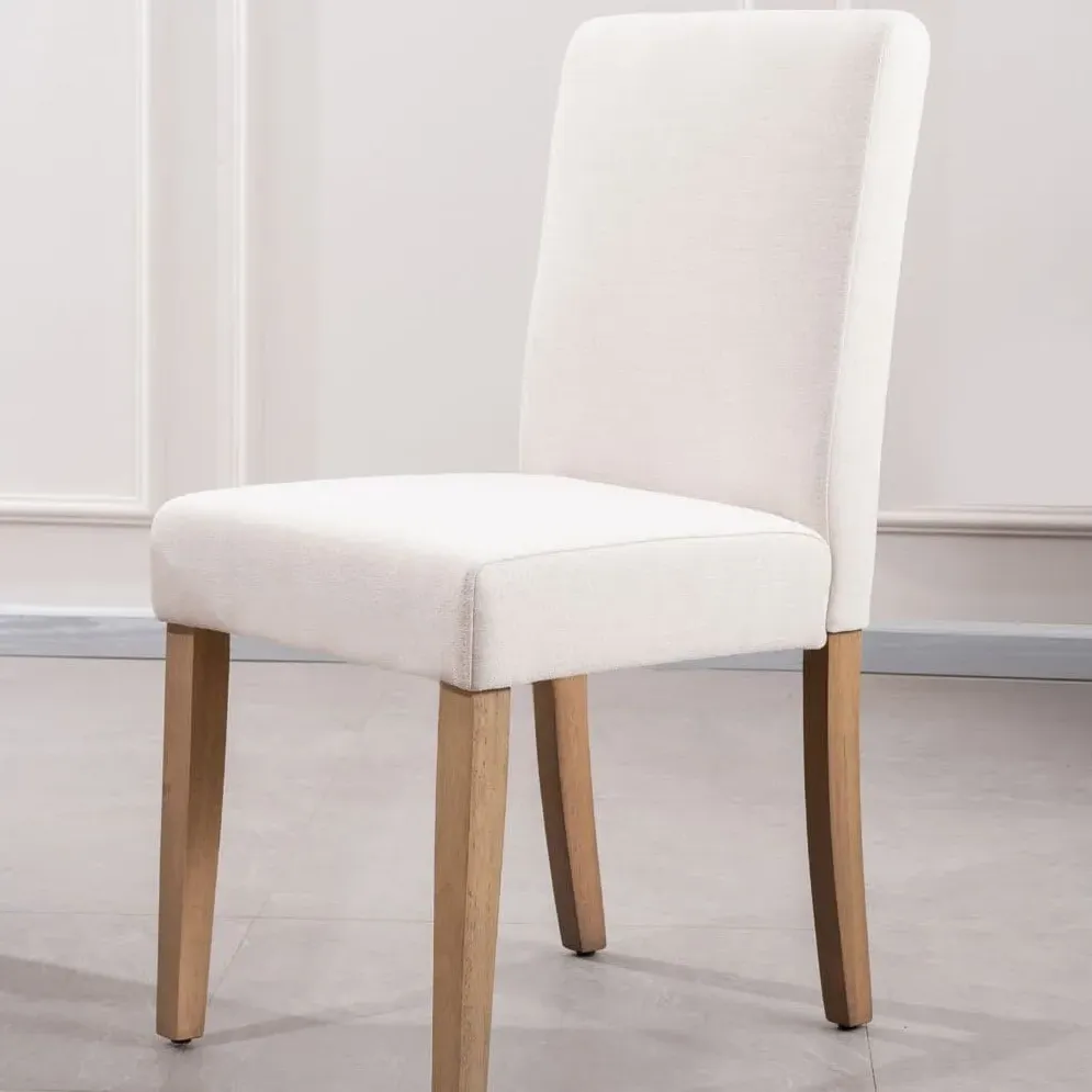 Oxford Set of 2 Dining Chairs - Cream, Linen image