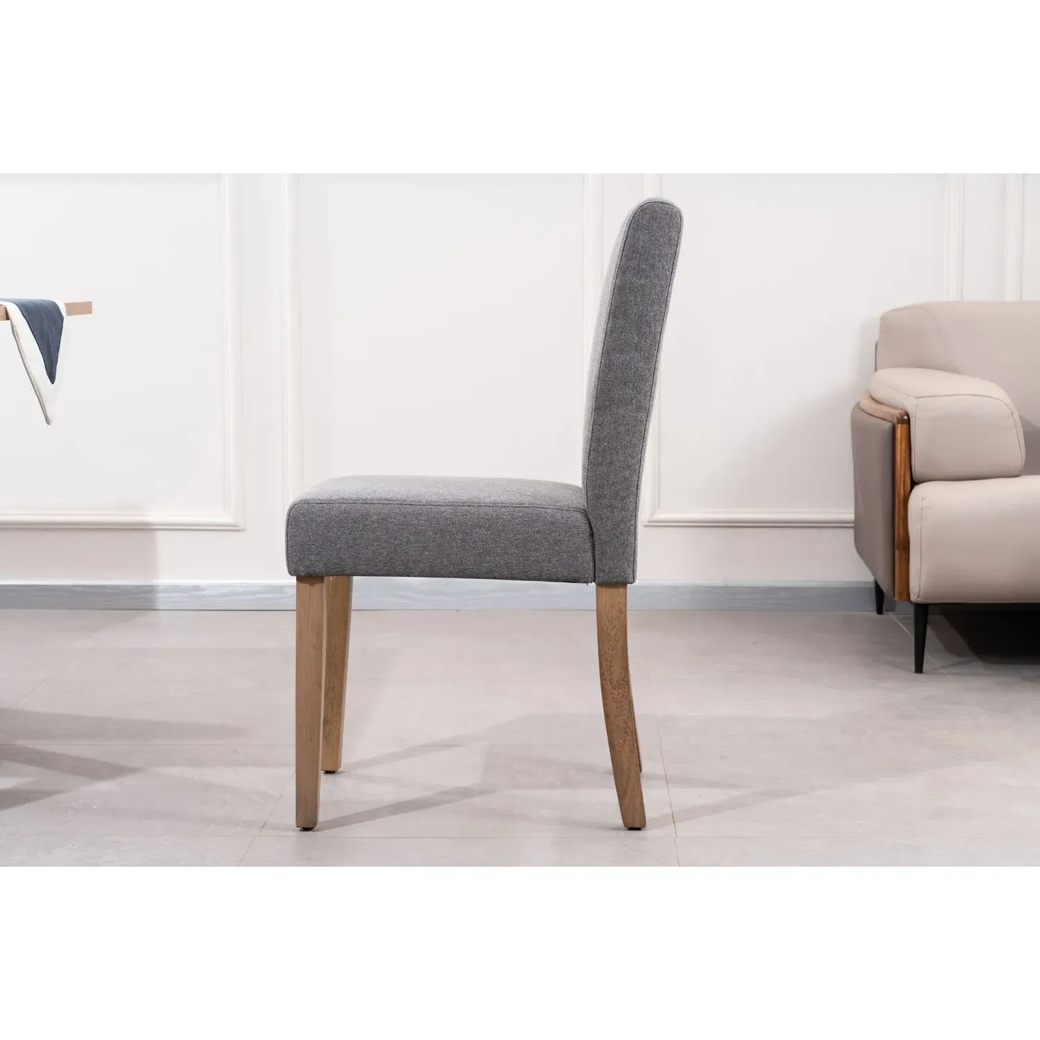 Oxford Set of 2 Dining Chairs - Grey, Fabric