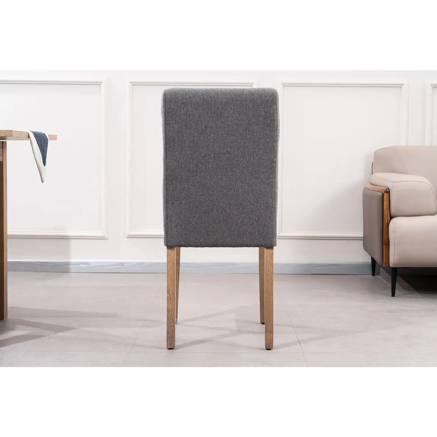 Oxford Set of 2 Dining Chairs - Grey, Fabric