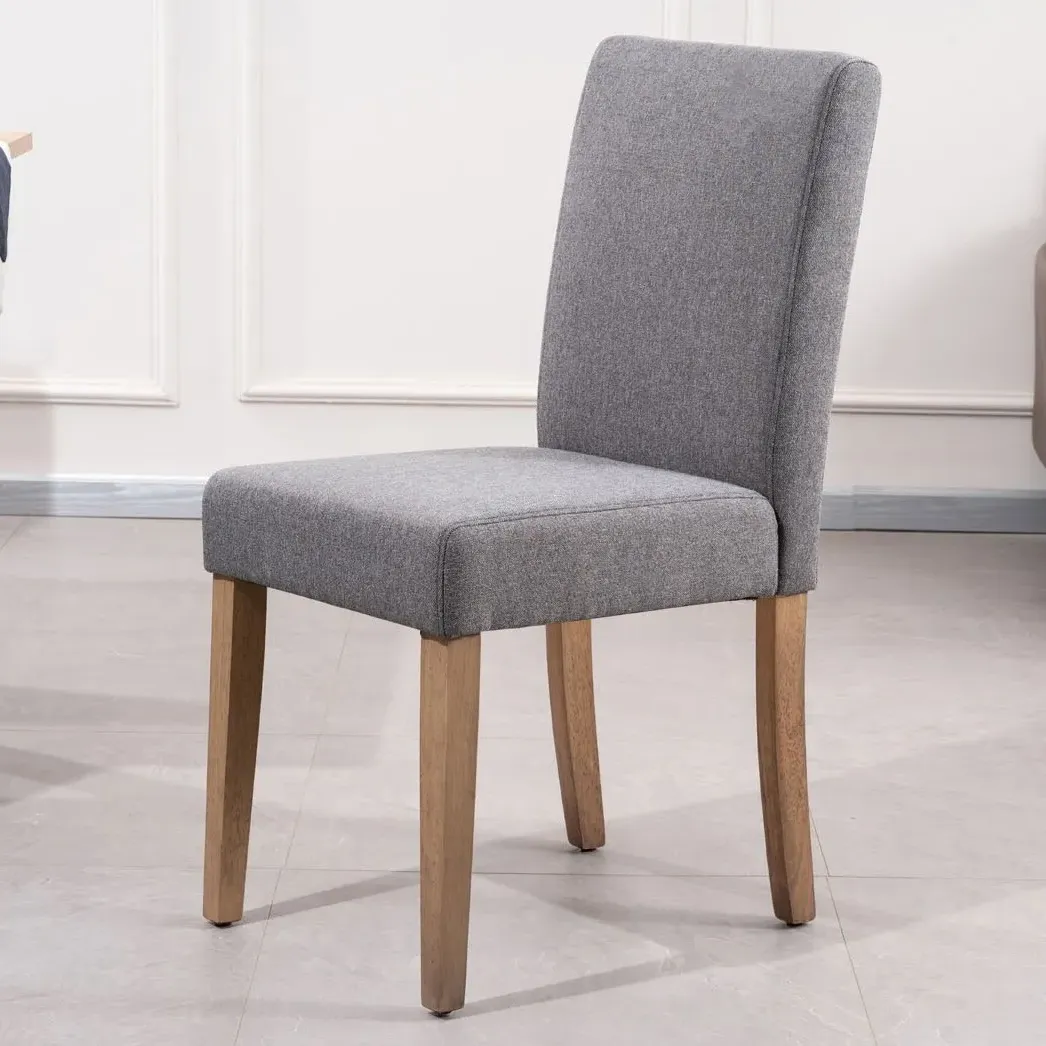 Oxford Set of 2 Dining Chairs - Grey, Fabric