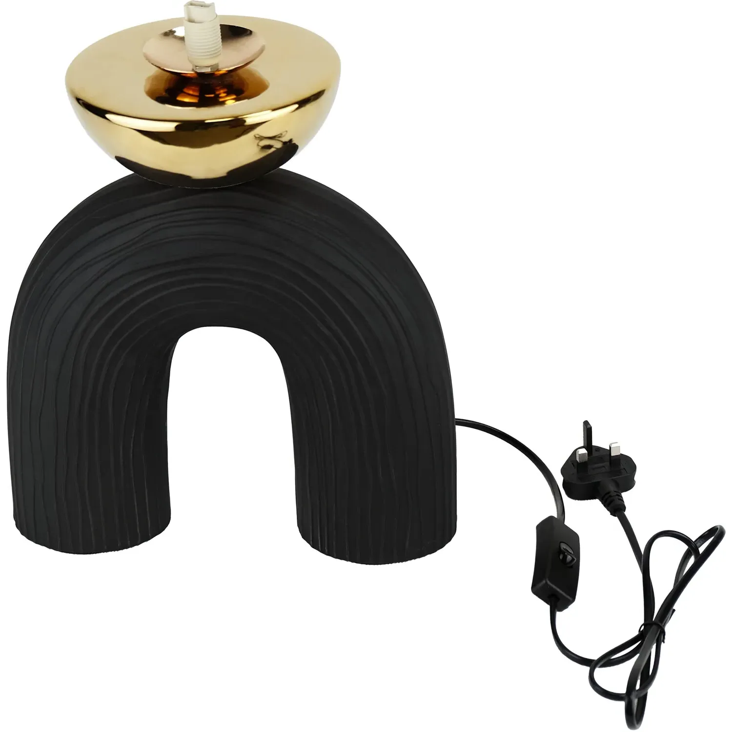 Ozias Geometric Table Lamp - Black, Gold