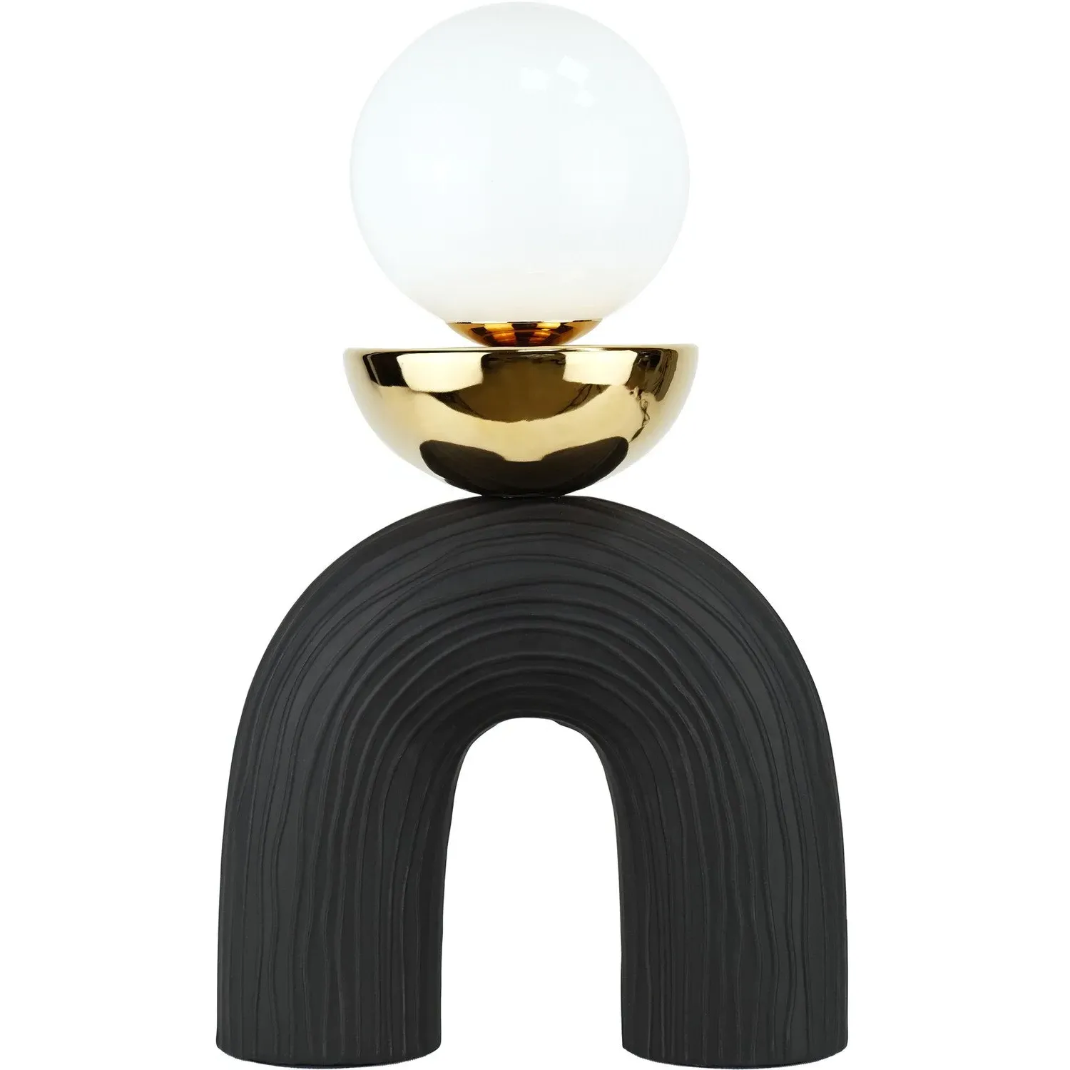 Ozias Geometric Table Lamp - Black, Gold image