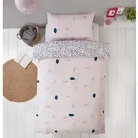 Pack of 2 Abstract Geo Duvet and Pillowcase Sets - Pink