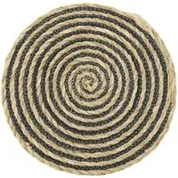 Pack of 2 Contrast Paper Rope Placemats - Black & Brown