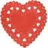 Pack of 2 Felt Heart Placemats and Coasters - Red