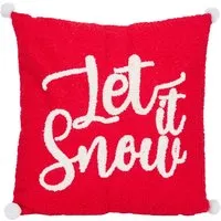 Pack of 2 Let it Snow Cushions - Red