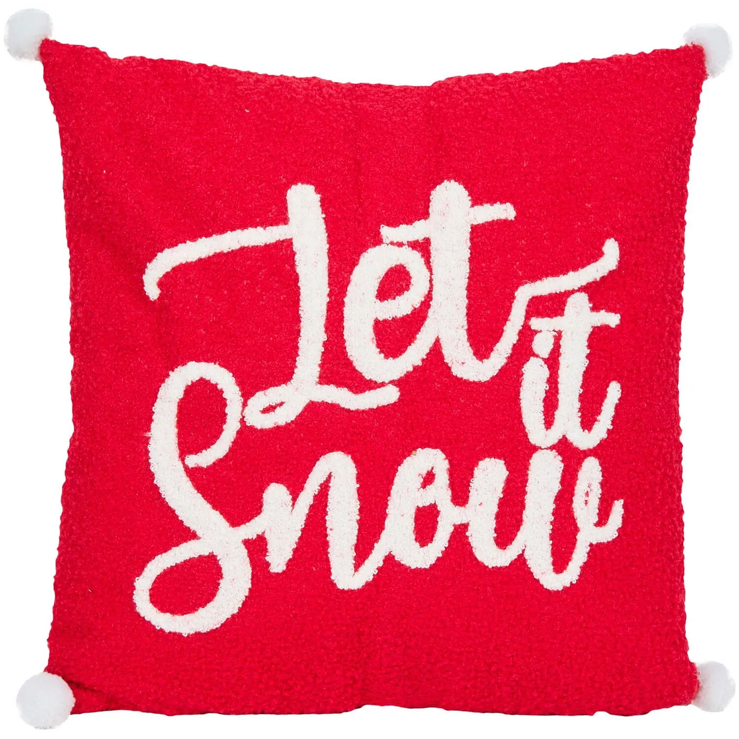 Pack of 2 Let it Snow Cushions - Red image