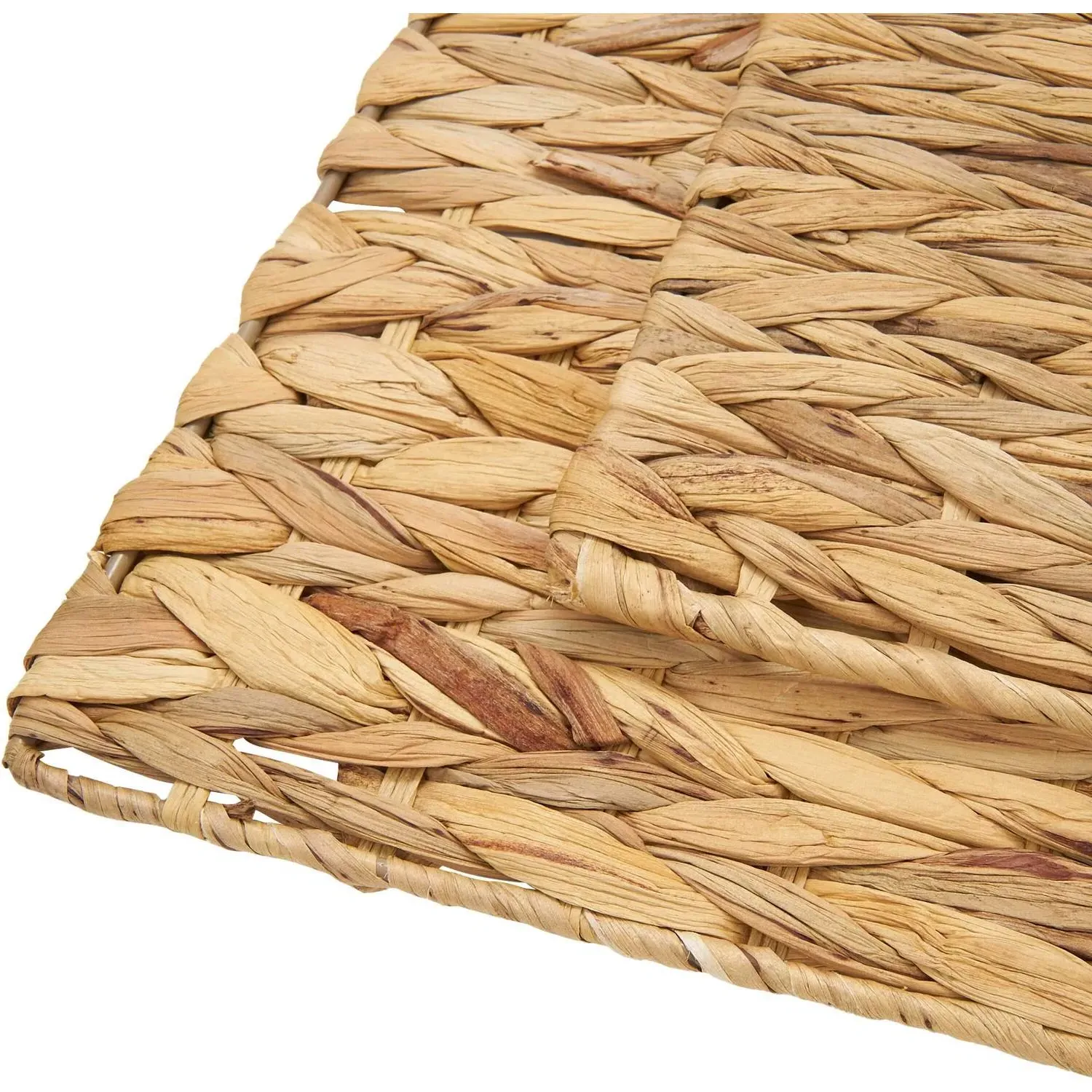 Pack of 2 Rectangular Water Hyacinth Placemats - Brown