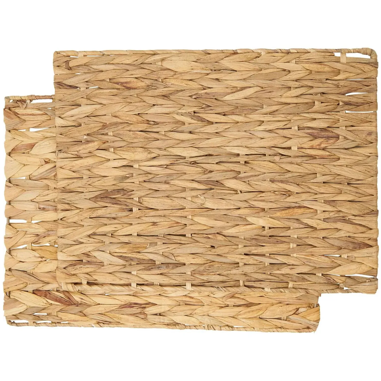 Pack of 2 Rectangular Water Hyacinth Placemats - Brown