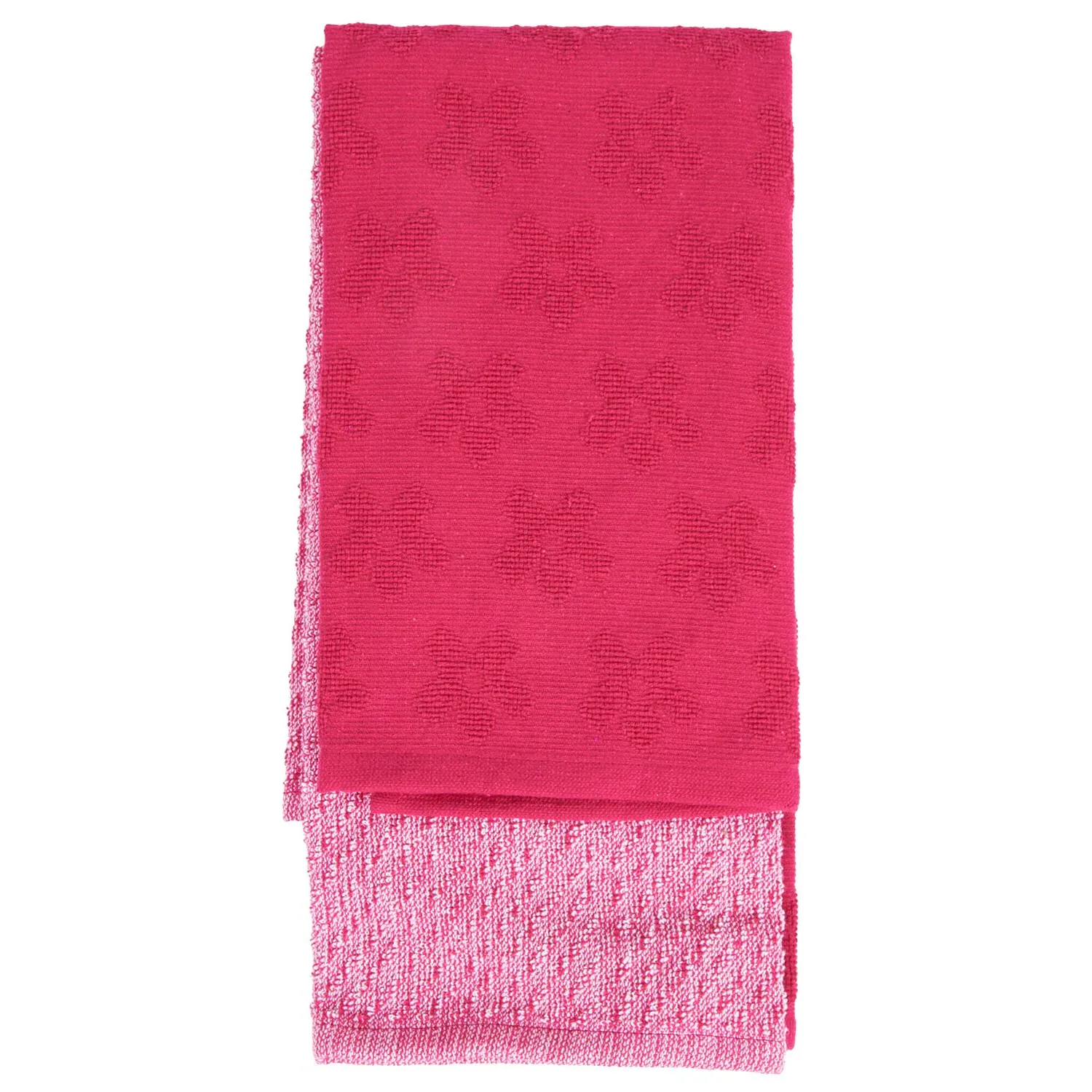 Pack of 2 Terry Towels - Pink, Cotton