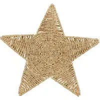 Pack of 2 Woven Star Placemats - Neutral