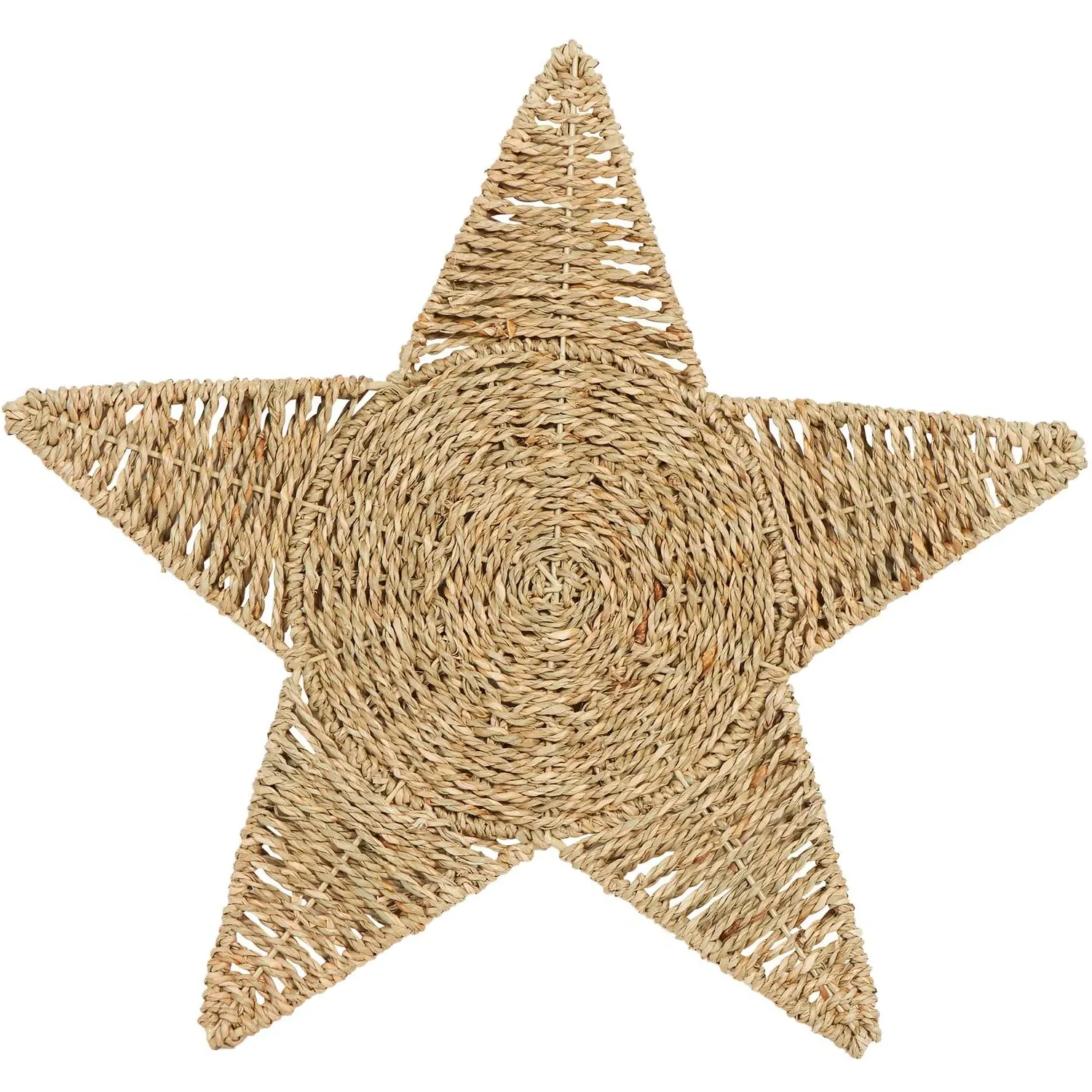 Pack of 2 Woven Star Placemats - Neutral