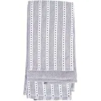 Pack of 3 Cotton Terry Towels - Steel Grey