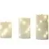 Pack of 3 Star LED Candles - White