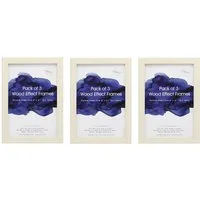 Pack of 3 Wood Effect Photo Frames