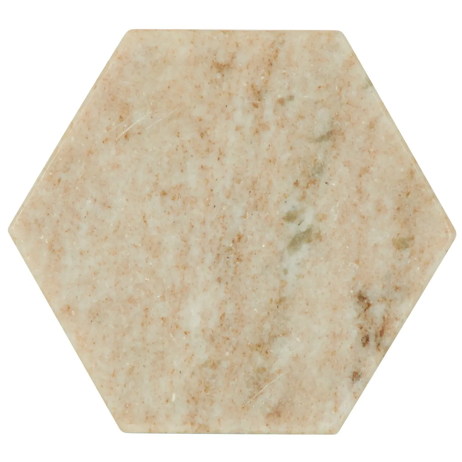 Pack of 4 Hexagon Coasters - Neutral, Sandstone Marble