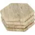 Pack of 4 Hexagon Coasters - Neutral, Sandstone Marble