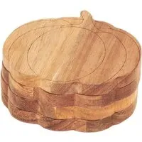 Pack of 4 Pumpkin Pot Stands - Natural