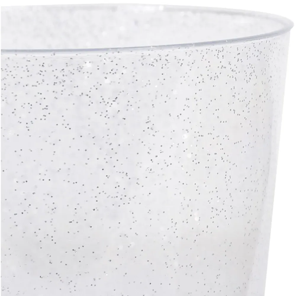 Pack of 8 Sparkle Wine Glasses - Silver