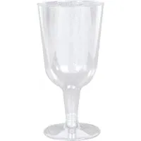 Pack of 8 Sparkle Wine Glasses - Silver