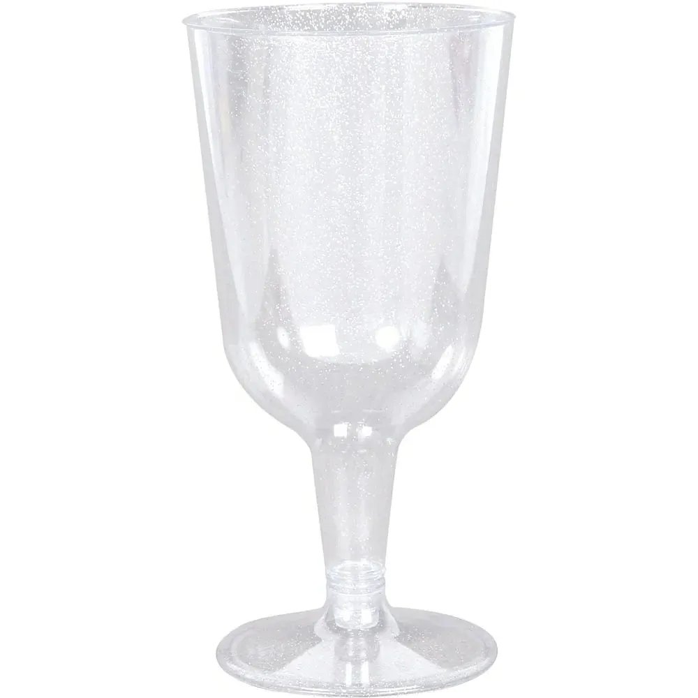 Pack of 8 Sparkle Wine Glasses - Silver image