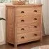 Padua 4 Drawer Chest of Drawers with Cup Handles - Brown, Pine