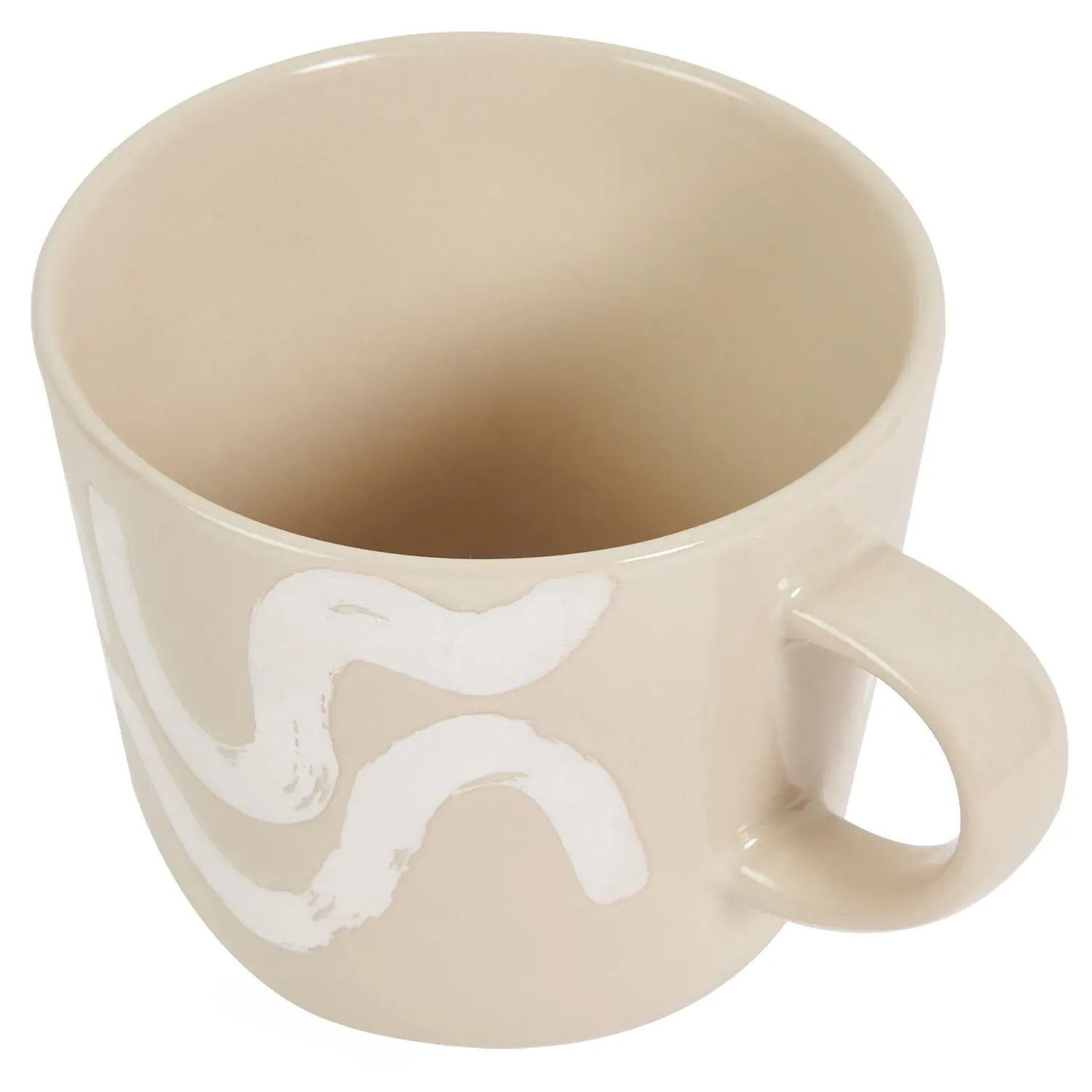 Paint Conical Mug with Wavy Lines - Grey