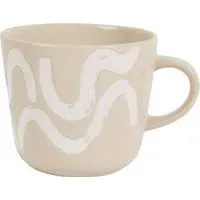 Paint Conical Mug with Wavy Lines - Grey