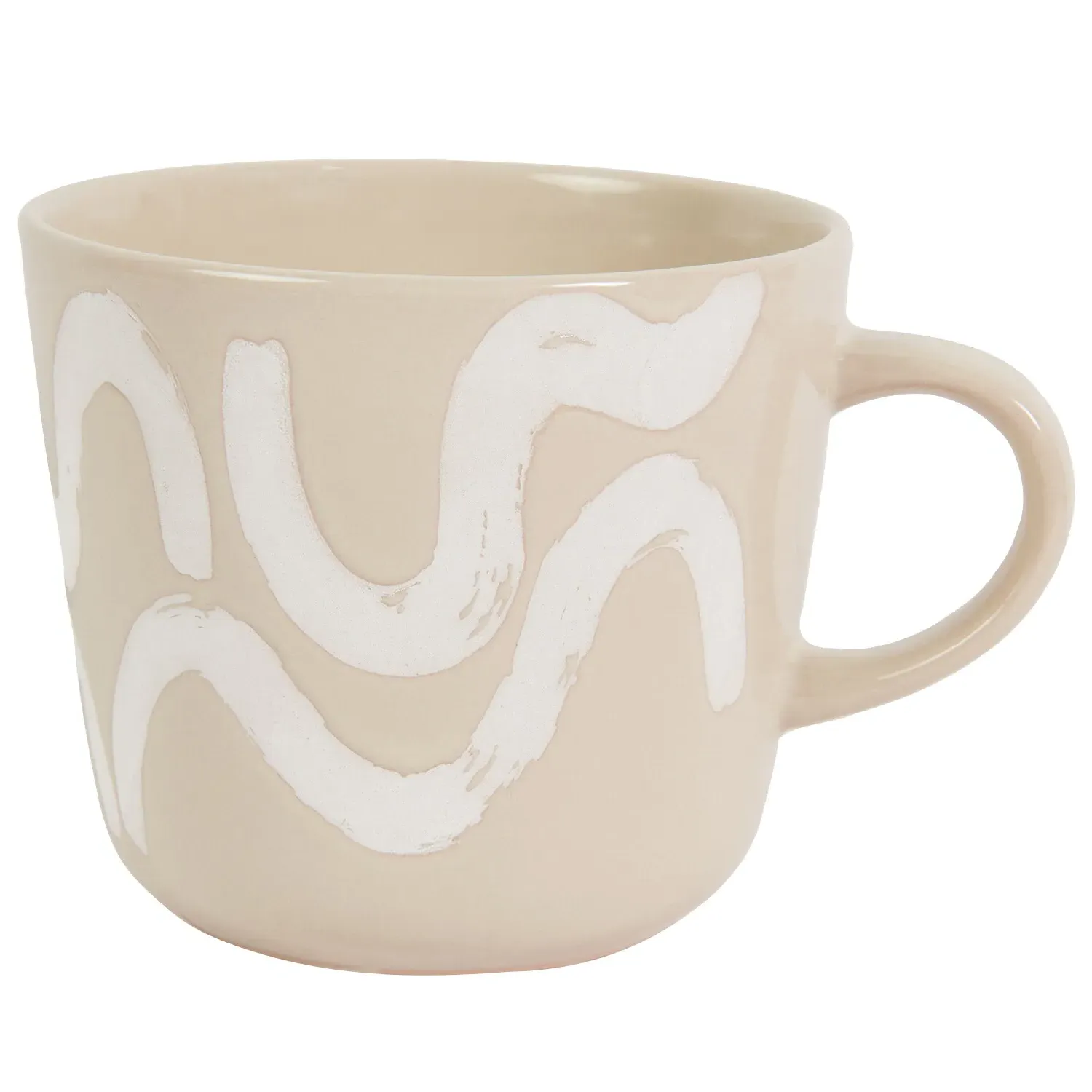Paint Conical Mug with Wavy Lines - Grey image