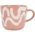 Paint Conical Mug with Wavy Lines - Pink