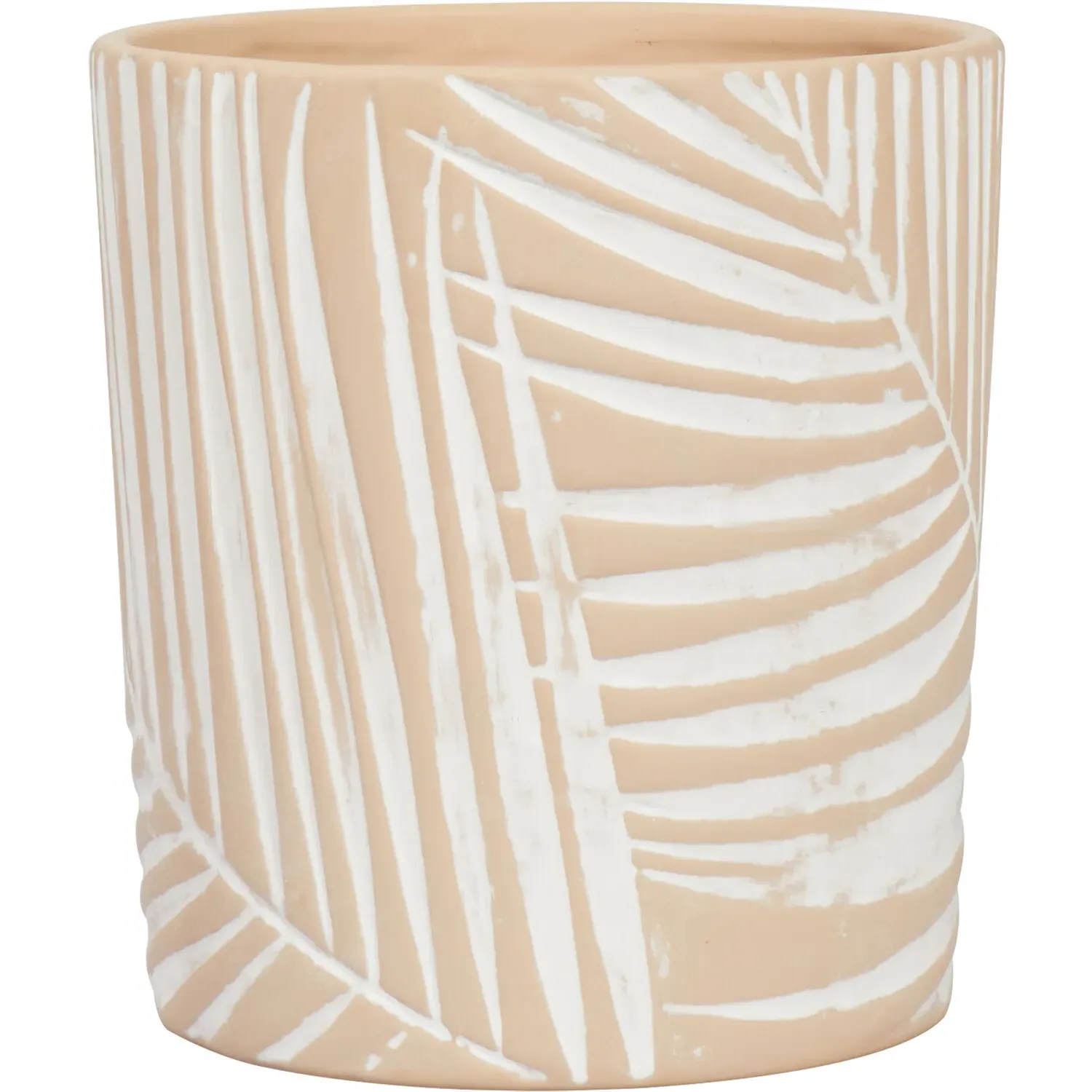 Palm 14cm Plant Pot - Ceramic