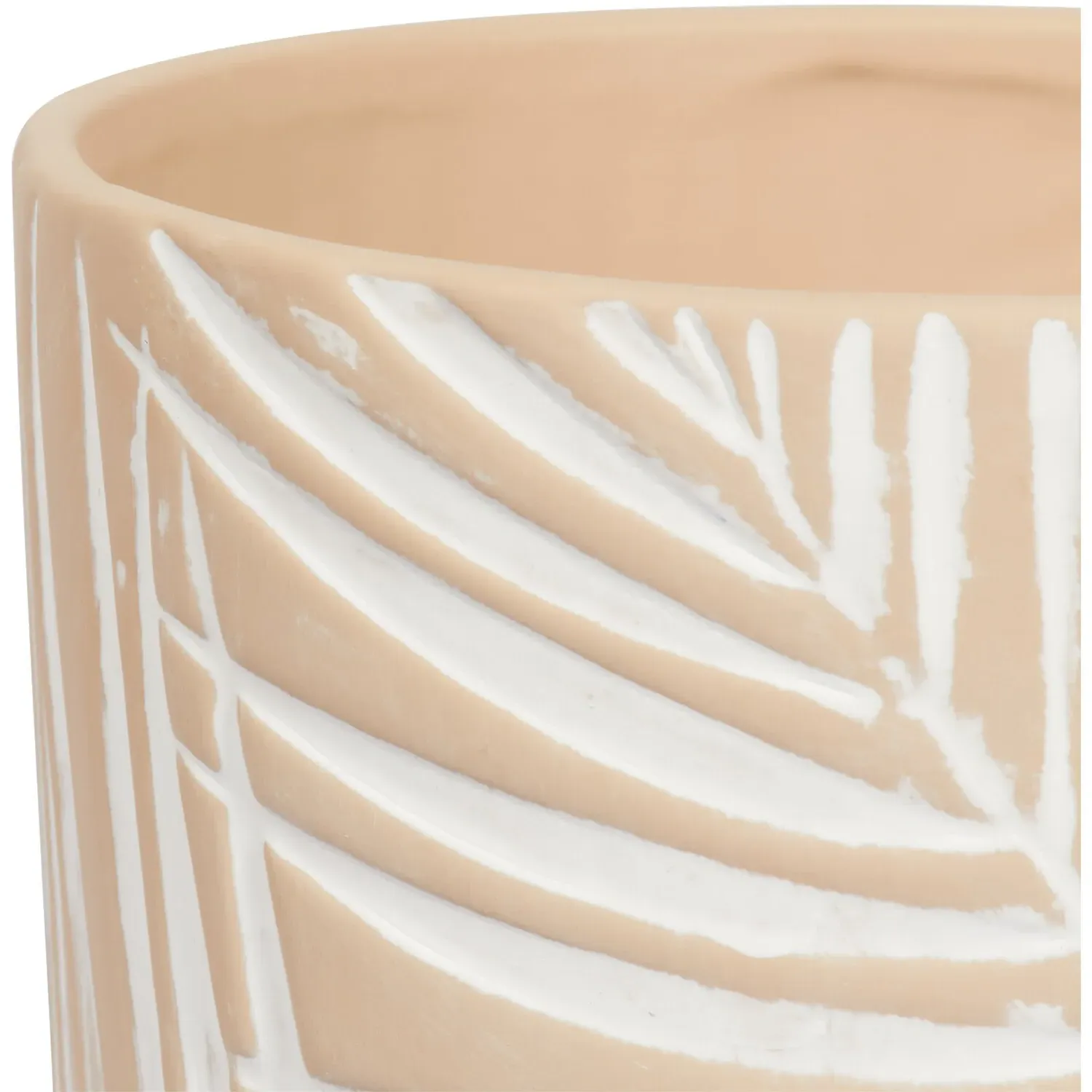 Palm 14cm Plant Pot - Ceramic